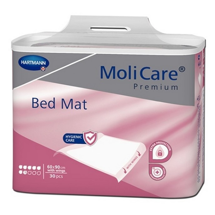 MOLICARE Bed Mat inkontinenční podložky 7 kapek se záložkami 60 x 90 cm 30 kusů