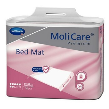 MOLICARE Bed Mat inkontinenční podložky 7 kapek se záložkami 60 x 90 cm 30 kusů