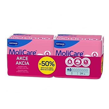 MOLICARE Lady inkontinenční vložky 1,5 kapky duopack 2 x 12 kusů (Inkontinenční vložky)
