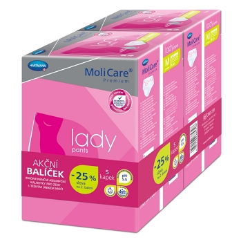 MOLICARE Lady pants inkontinenční kalhotky  5 kapek L 2x7 kusů (Inkontinenční kalhotky natahovací)