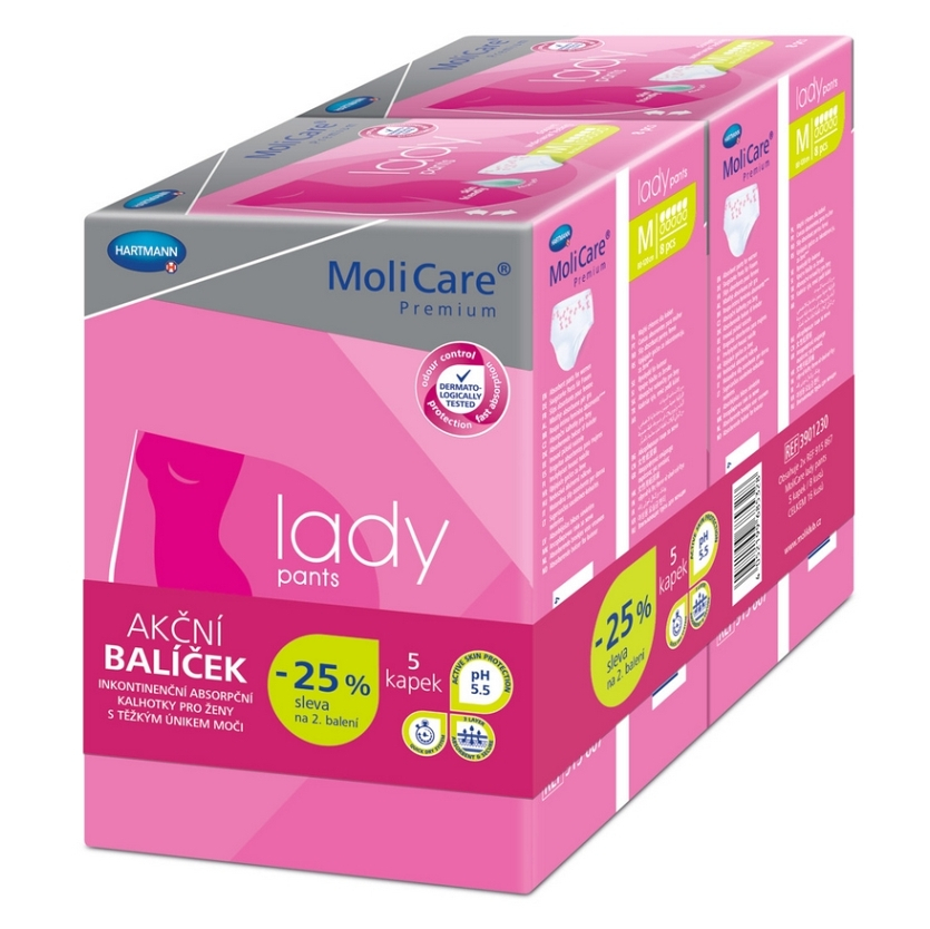 MOLICARE Lady pants inkontinenční kalhotky 5 kapek M 2x8 kusů