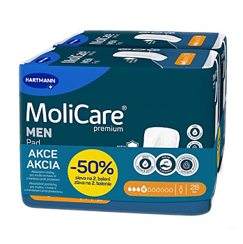 MOLICARE Men inkontinenční vložky 4 kapky DUOPACK 2 x 14 kusů (Inkontinenční vložky)
