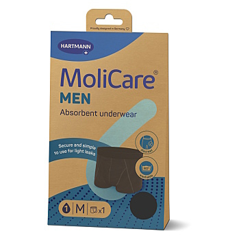 MOLICARE MEN Absorpční spodní prádlo M 1 kus + vložky X-change 5 kusů (Pratelné inkontinenční prádlo)