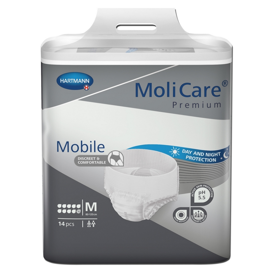 E-shop MOLICARE Mobile 10 kapek inkontinenční kalhotky vel. M 14 kusů