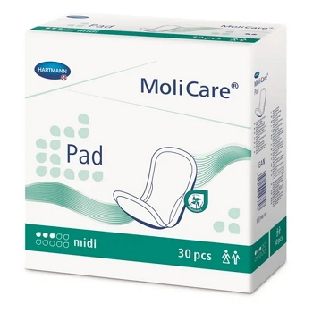 MOLICARE Pad midi inkontinenční vložky 30 kusů (Inkontinenční vložky)