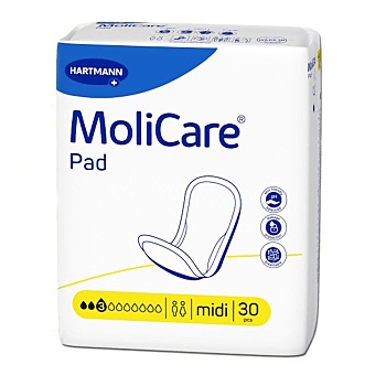 MOLICARE Pad midi inkontinenční vložky 3 kapky 30 kusů (Inkontinenční vložky)