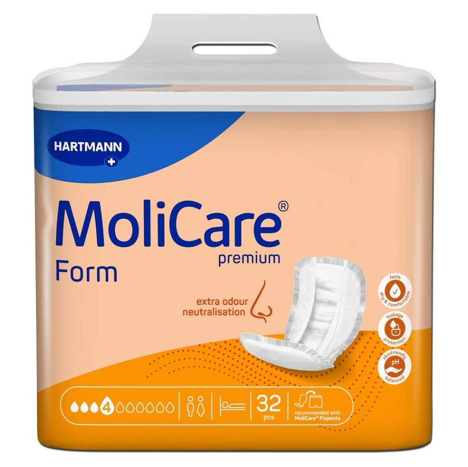 Levně MOLICARE Premium form absorpční vložné pleny 4 kapky 32 kusů