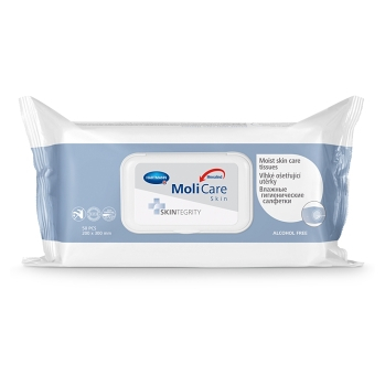 MOLICARE Skin vlhké ošetřující utěrky 50 kusů (Inkontinenční kosmetika a pomůcky) - Čistící, Antibakteriální, Hypoalergenní