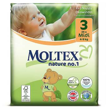 MOLTEX Nature No. Midi 4-9kg  34 ks