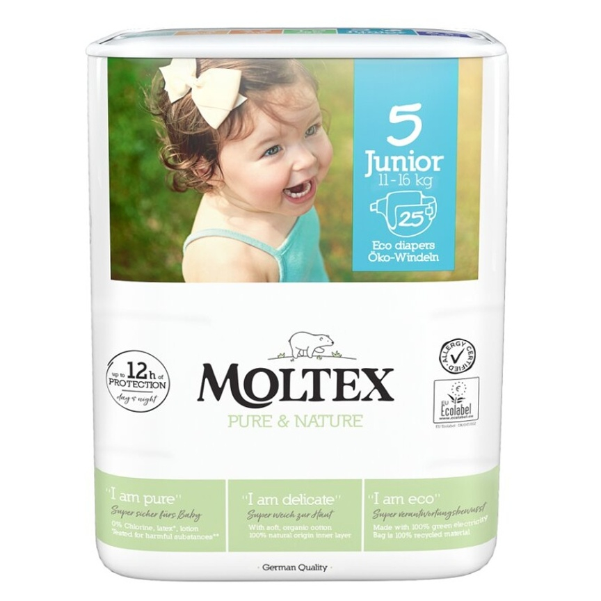 Levně MOLTEX Pure & Nature Junior 11-16 kg 25 kusů