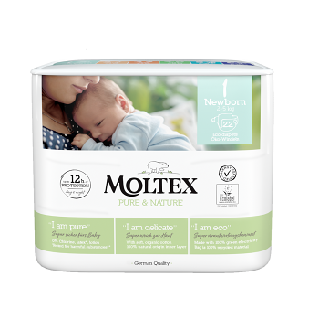MOLTEX Pure & Nature Newborn 2-5 kg  22 kusů