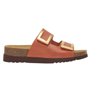 SCHOLL Monterey 2 straps dámske pantofle cihlové 1 pár, Velikost obuvi: 37 (Dámská ortopedická obuv)