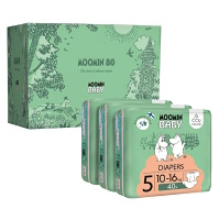 MOOMIN Baby 5 eko pleny jubilejní dárkový box maxi 10–16 kg 120 kusů