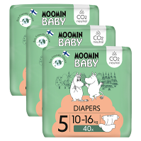 MOOMIN Baby 5 eko pleny měsíční balení maxi 10–16 kg 120 kusů