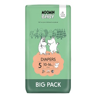 MOOMIN BABY 5 Eko pleny maxi 10-16 kg 60 ks