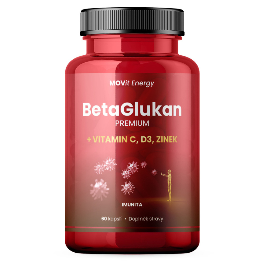 E-shop MOVIT ENERGY BetaGlukan 350 mg + vitamin C + D3 + zinek premium 60 kapslí