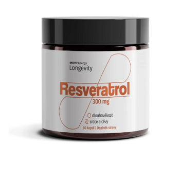 MOVIT ENERGY LONGEVITY - Resveratrol 300 mg 60 kapslí (Dlouhověkost, vitalita, Longevity) - Jednosložkové