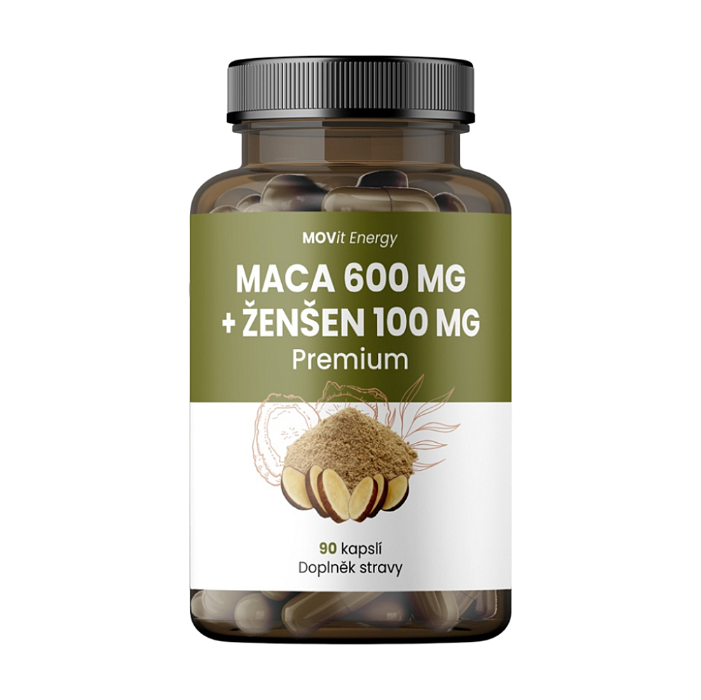 MOVIT ENERGY Maca 600 mg + ženšen 100 mg 90 kapslí
