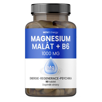 MOVIT ENERGY Magnesium Malát 1000 mg + B6 90 tablet (Na energii, při únavě) - Vícesložkové