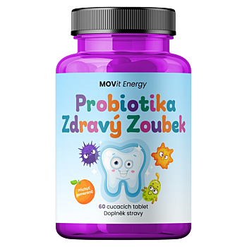MOVIT ENERGY Zdravý zoubek Probiotika pro děti 60 cucavých tablet (Probiotika a laktobacily) - Vícesložkové