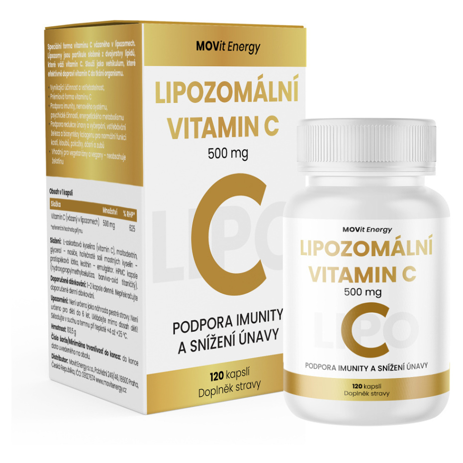 MOVIT ENERGY Lipozomální vitamin C 500 mg 120 kapslí
