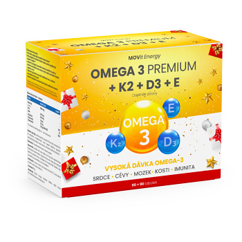 MOVIT ENERGY Omega 3 Premium + K2 + D3 + E 90 + 90 tobolek
