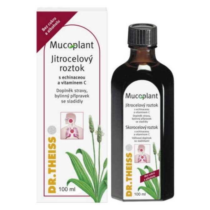 Levně DR.THEISS Mucoplant jitrocelový roztok s echinaceou a vitaminem C 100 ml