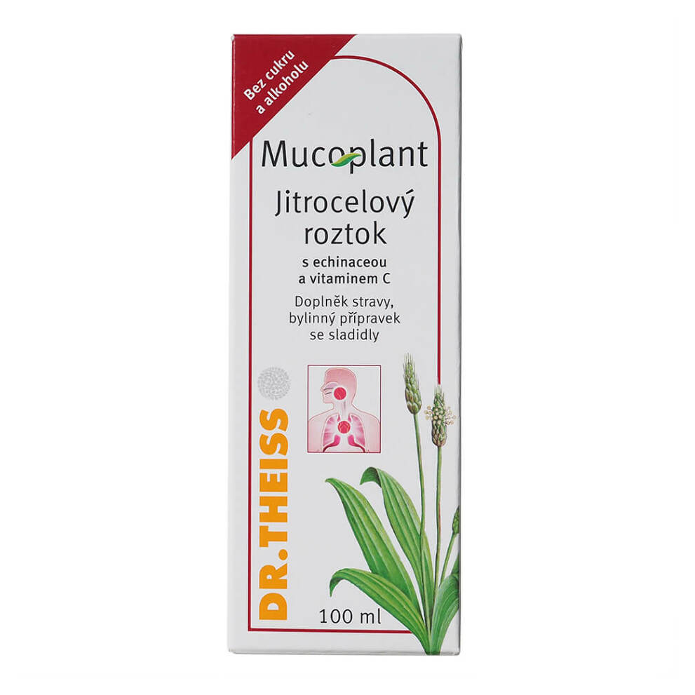 Levně DR.THEISS Mucoplant jitrocelový roztok s echinaceou a vitaminem C 100 ml