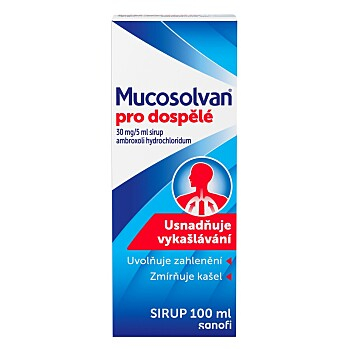 MUCOSOLVAN Sirup pro dospělé 100 ml (Na vlhký kašel) - Jednosložkové