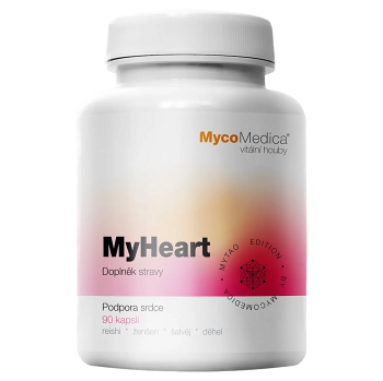 MYCOMEDICA MyHeart 90 kapslí (Vitální houby) - Přírodní, Vícesložkové