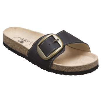 SANTÉ Dámské zdravotní korkové pantofle černé 1 pár, Velikost obuvi: 38 (Dámská ortopedická obuv)