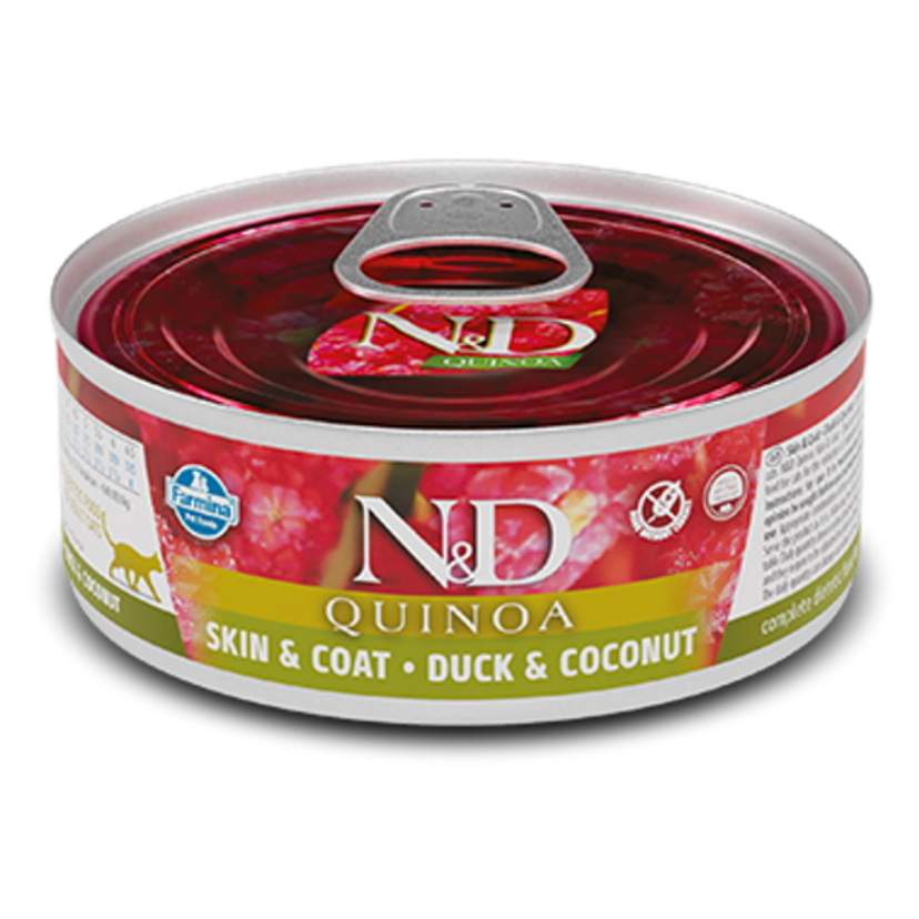 E-shop N&D Quinoa Duck & Coconut Adult pro dospělé kočky 80 g
