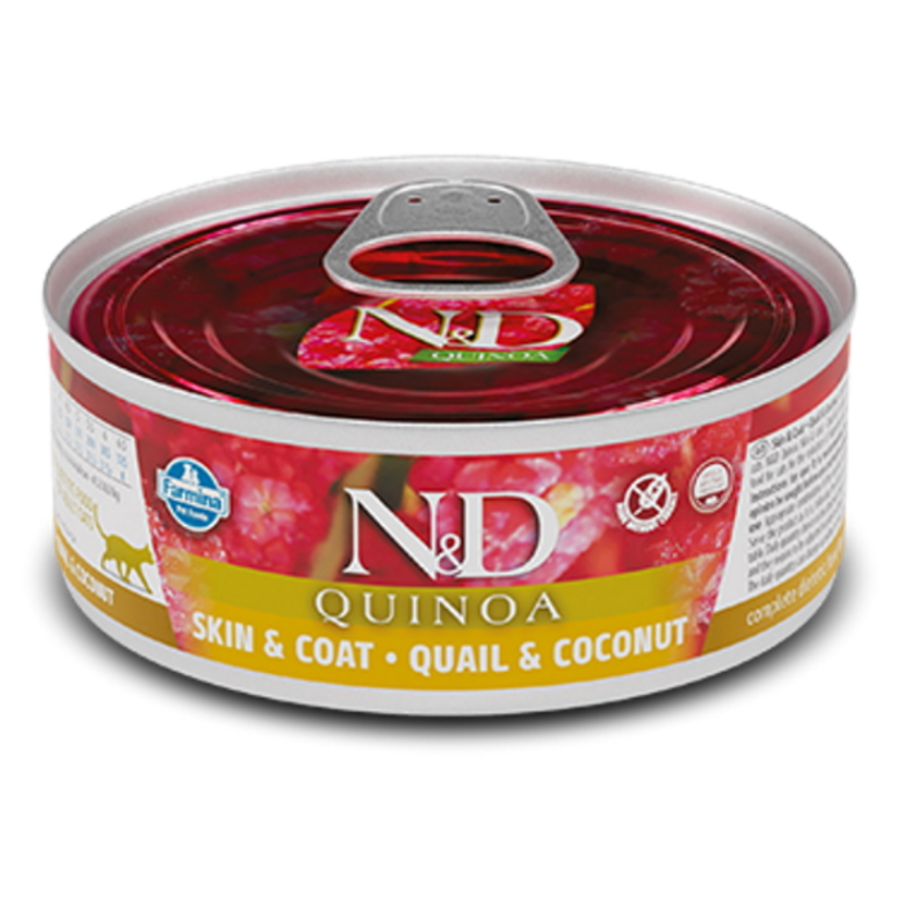 E-shop N&D Quinoa Quail & Coconut Adult pro dospělé kočky 80 g