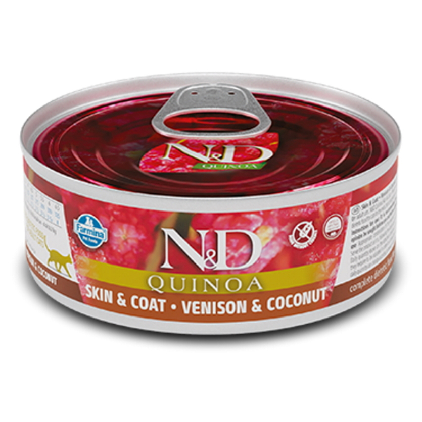 E-shop N&D Quinoa Venison & Coconut Adult pro dospělé kočky 80 g