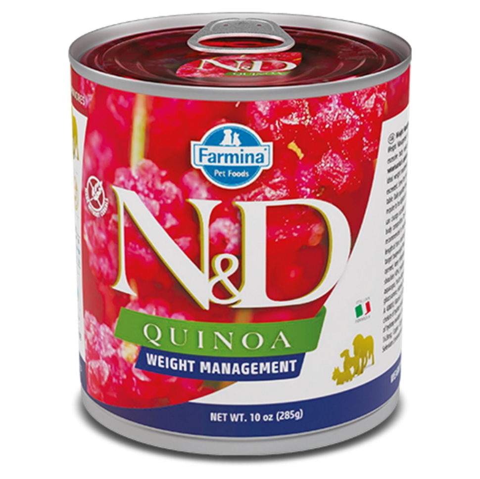 E-shop N&D Quinoa Weight Management Lamb & Brocolli pro psy 285 g