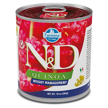 N&D Quinoa Weight Management Lamb & Brocolli pro psy 285 g