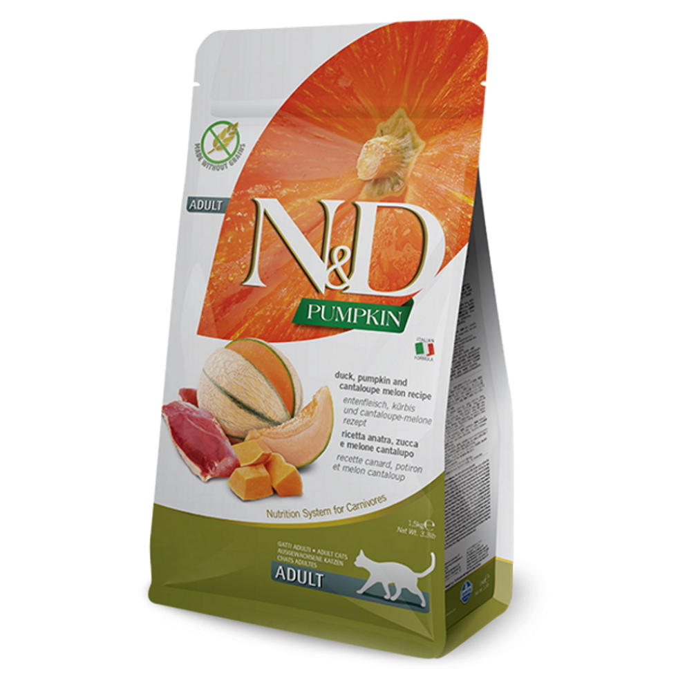 E-shop N&D Pumpkin Duck & Cantaloupe melon pro kočky 1,5 kg