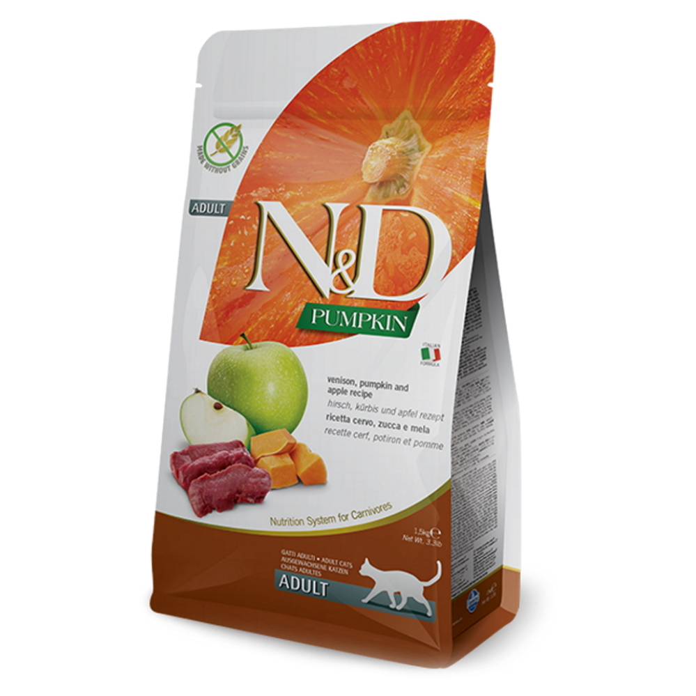 N&D Pumpkin Venison & Apple pro kočky 1,5 kg