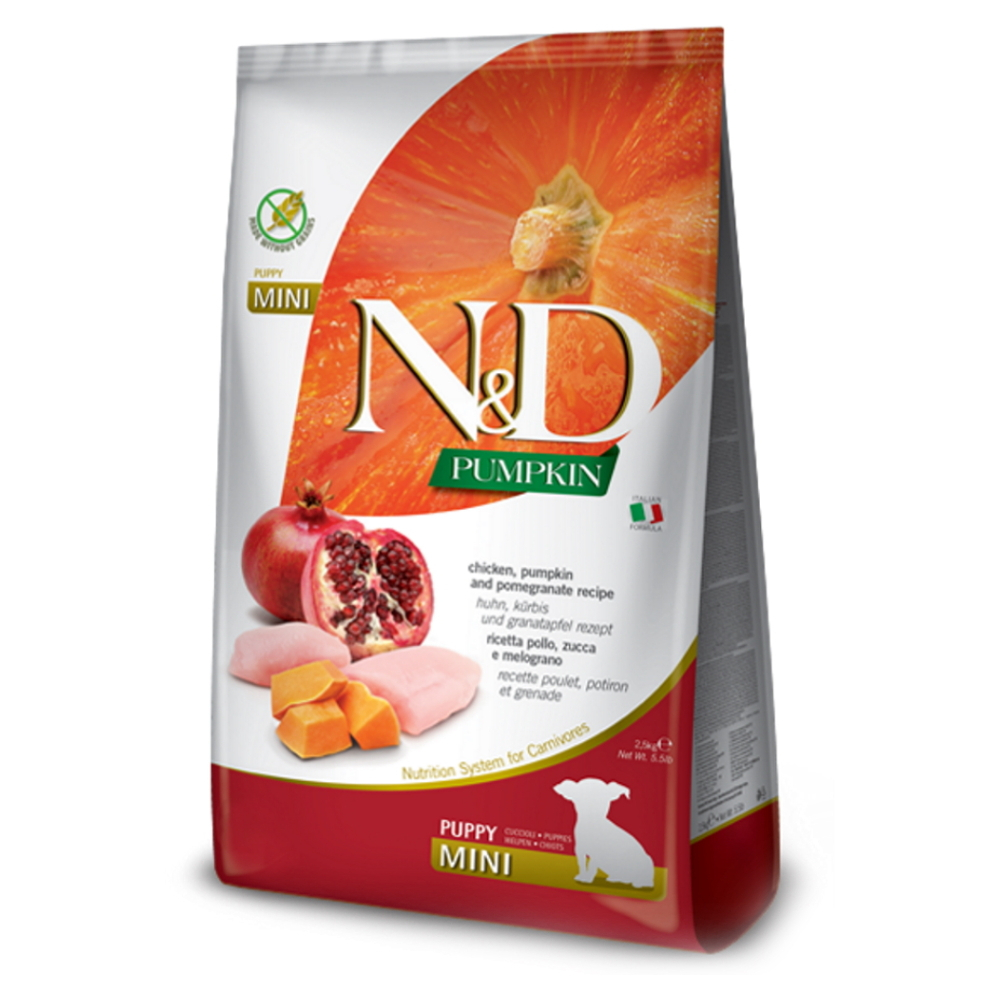 N&D Pumpkin Chicken & Pomegranate Puppy Mini pro štěňata malých plemen 2,5 kg