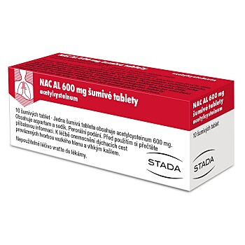 NAC AL 600 mg šumivé tablety 10 kusů (Na vlhký kašel)