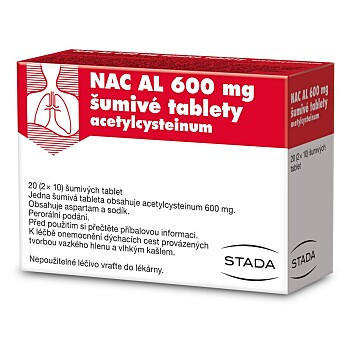 NAC AL 600 mg šumivé tablety 20 kusů (Na vlhký kašel)