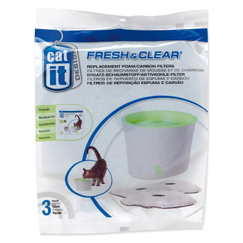 CATIT Fresh&clear náhradní filtr molitan+uhlí do fontány velké 3 ks