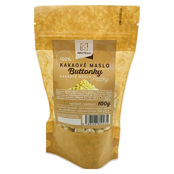 NAJTELO Kakaové máslo knoflíčky pecky 100 g (Přísady na pečení)