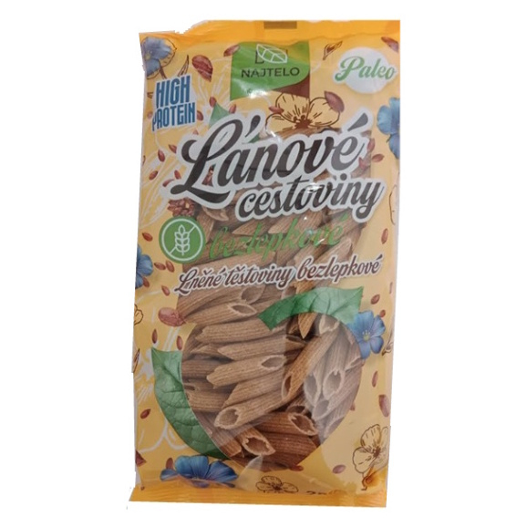 NAJTELO Lněné těstoviny paleo penne bez lepku 250 g