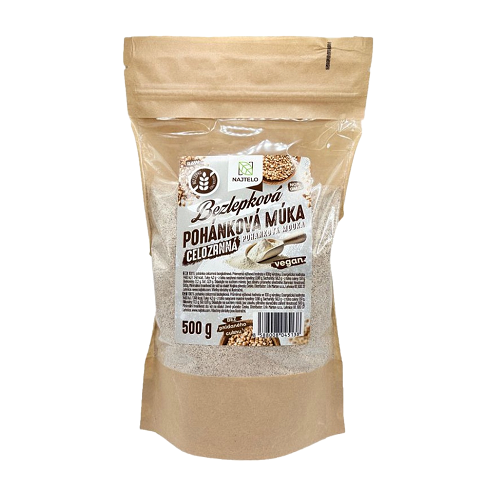 NAJTELO Pohanková mouka celozrnná 500 g