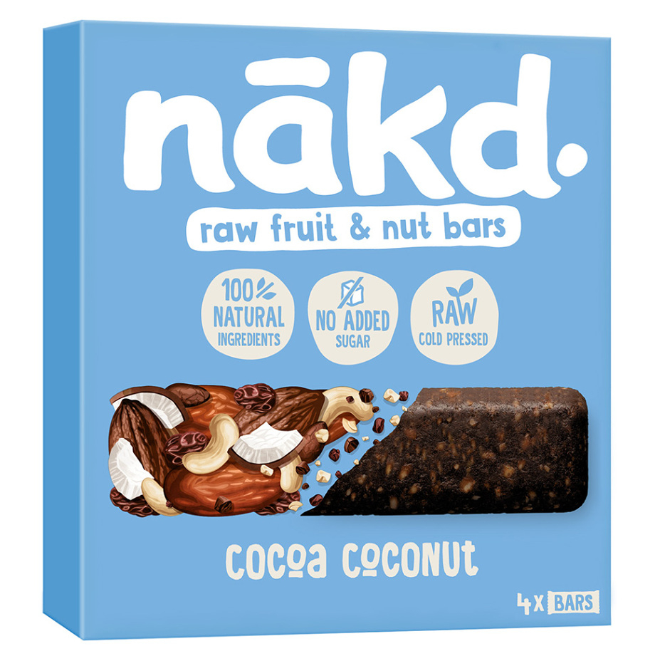 E-shop NAKD Cocoa coconut raw tyčinky z ovoce a ořechů s kokosem 4 x 35 g