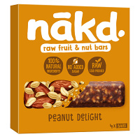 NAKD Peanut delight raw tyčinky z ovoce a arašídů 4 x 35 g