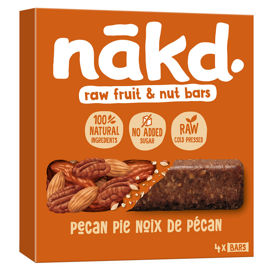 Levně NAKD Pecan pie ovocno oříškové raw tyčinky s pekany 4 x 35 g