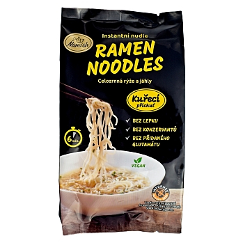 ŇAMISH Instantní nudle celozrnná příchuť kuřecí bez lepku 57 g (Rýžové těstoviny) - Instantní