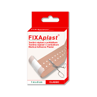 FIXAPLAST Classic náplast textilní s polštářkem 1mx8 cm